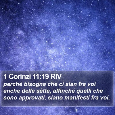 1 Corinzi 11:19 RIV Bible Verse Image
