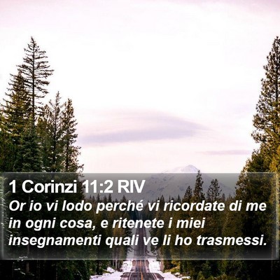 1 Corinzi 11:2 RIV Bible Verse Image