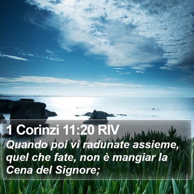 1 Corinzi 11:20 RIV Bible Verse Image