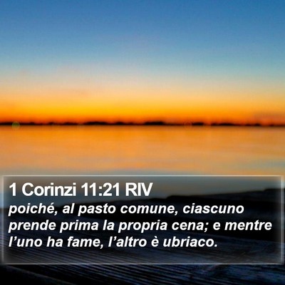 1 Corinzi 11:21 RIV Bible Verse Image