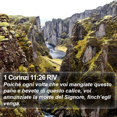 1 Corinzi 11:26 RIV Bible Verse Image