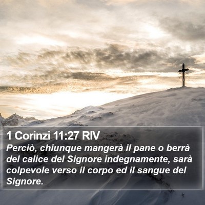 1 Corinzi 11:27 RIV Bible Verse Image