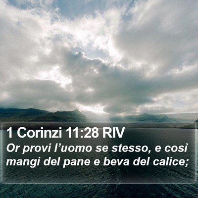 1 Corinzi 11:28 RIV Bible Verse Image
