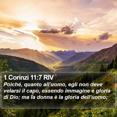 1 Corinzi 11:7 RIV Bible Verse Image