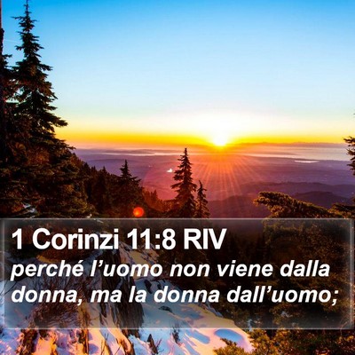 1 Corinzi 11:8 RIV Bible Verse Image