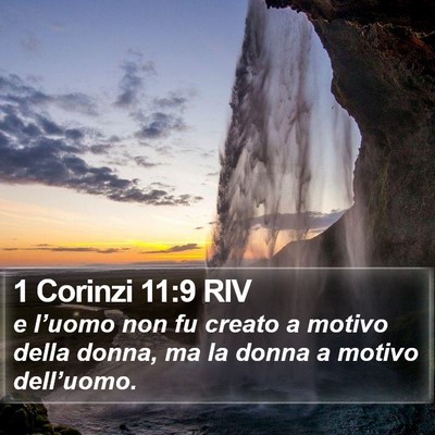1 Corinzi 11:9 RIV Bible Verse Image