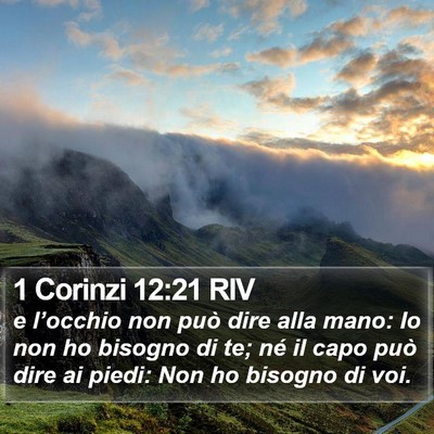 1 Corinzi 12:21 RIV Bible Verse Image