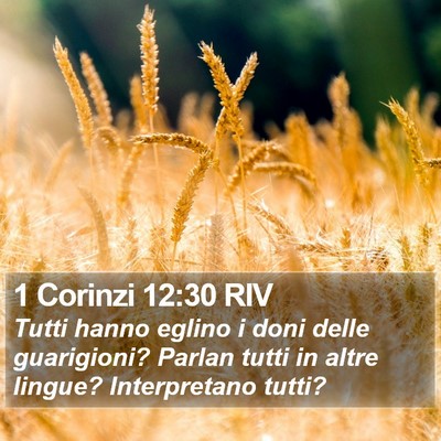 1 Corinzi 12:30 RIV Bible Verse Image