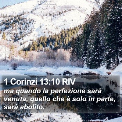 1 Corinzi 13:10 RIV Bible Verse Image