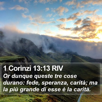 1 Corinzi 13:13 RIV Bible Verse Image