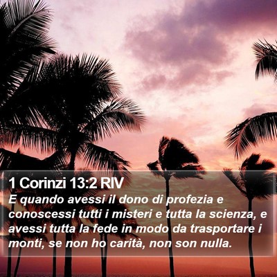 1 Corinzi 13:2 RIV Bible Verse Image