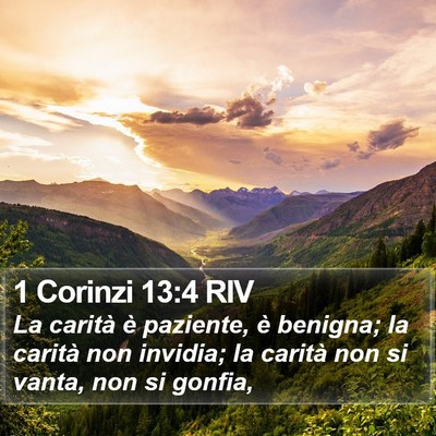 1 Corinzi 13:4 RIV Bible Verse Image