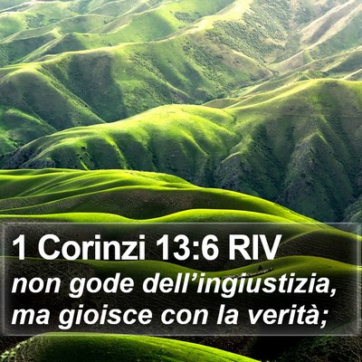 1 Corinzi 13:6 RIV Bible Verse Image