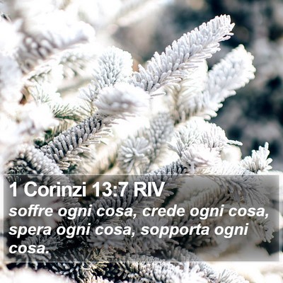 1 Corinzi 13:7 RIV Bible Verse Image