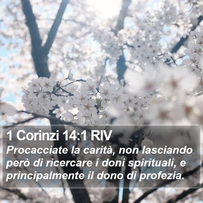 1 Corinzi 14:1 RIV Bible Verse Image