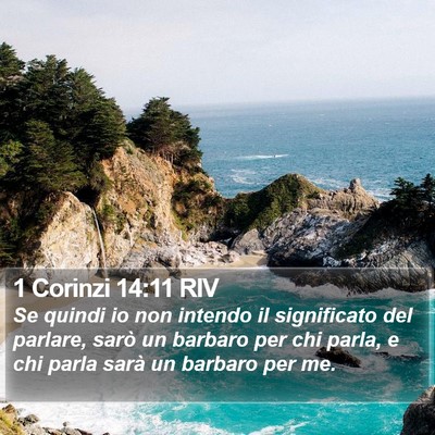 1 Corinzi 14:11 RIV Bible Verse Image