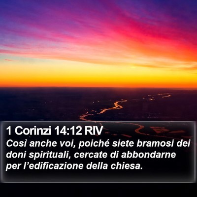 1 Corinzi 14:12 RIV Bible Verse Image