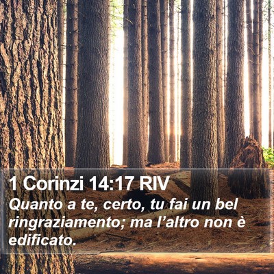 1 Corinzi 14:17 RIV Bible Verse Image