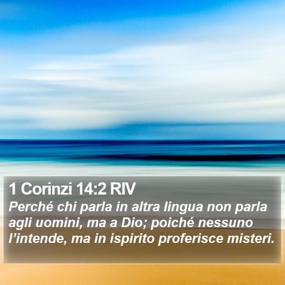 1 Corinzi 14:2 RIV Bible Verse Image