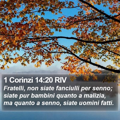 1 Corinzi 14:20 RIV Bible Verse Image