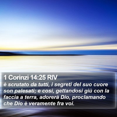 1 Corinzi 14:25 RIV Bible Verse Image