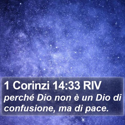 1 Corinzi 14:33 RIV Bible Verse Image