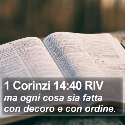 1 Corinzi 14:40 RIV Bible Verse Image