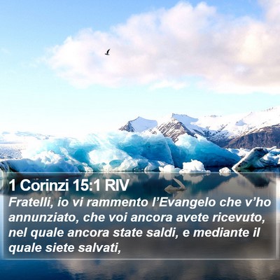 1 Corinzi 15:1 RIV Bible Verse Image