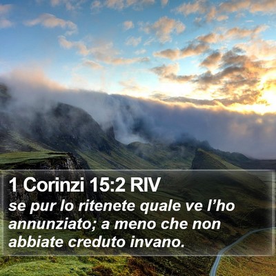 1 Corinzi 15:2 RIV Bible Verse Image