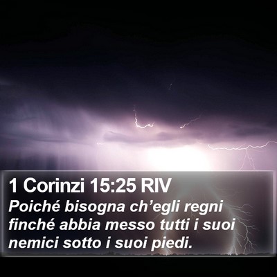 1 Corinzi 15:25 RIV Bible Verse Image