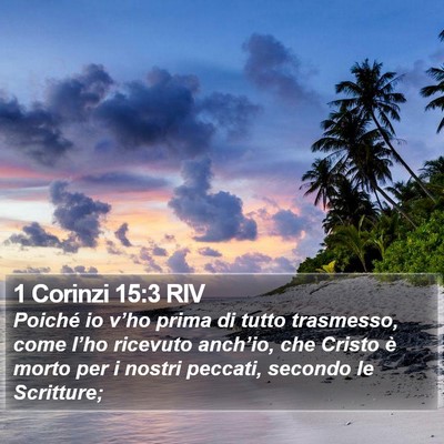 1 Corinzi 15:3 RIV Bible Verse Image