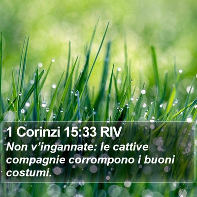 1 Corinzi 15:33 RIV Bible Verse Image