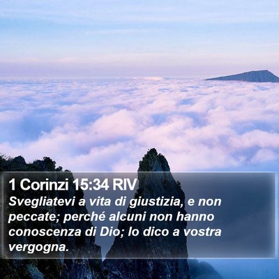 1 Corinzi 15:34 RIV Bible Verse Image