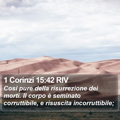 1 Corinzi 15:42 RIV Bible Verse Image