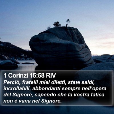 1 Corinzi 15:58 RIV Bible Verse Image