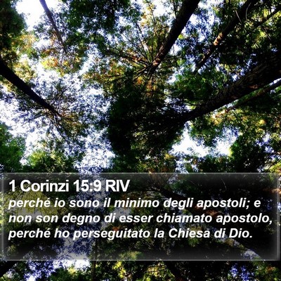 1 Corinzi 15:9 RIV Bible Verse Image