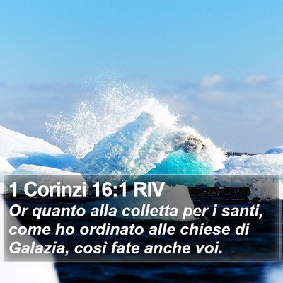 1 Corinzi 16:1 RIV Bible Verse Image