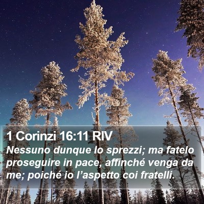 1 Corinzi 16:11 RIV Bible Verse Image