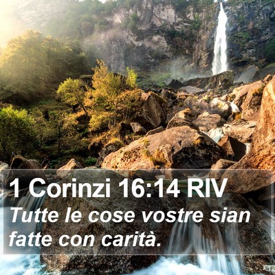 1 Corinzi 16:14 RIV Bible Verse Image
