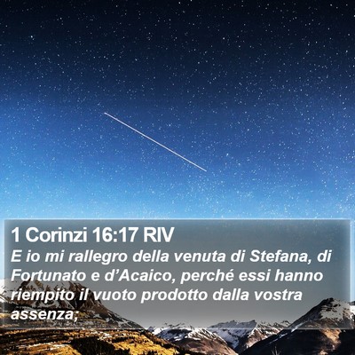 1 Corinzi 16:17 RIV Bible Verse Image