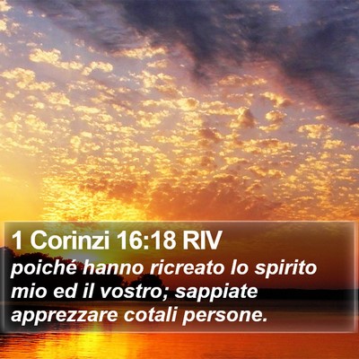 1 Corinzi 16:18 RIV Bible Verse Image
