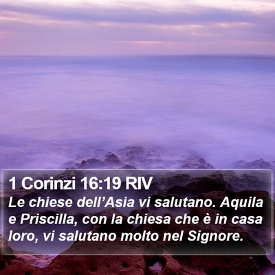 1 Corinzi 16:19 RIV Bible Verse Image