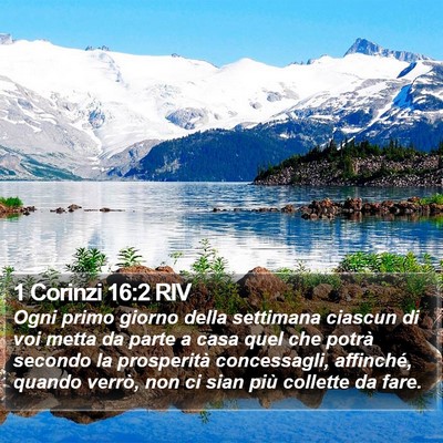 1 Corinzi 16:2 RIV Bible Verse Image