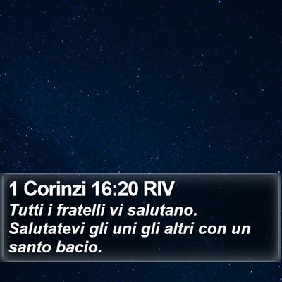 1 Corinzi 16:20 RIV Bible Verse Image