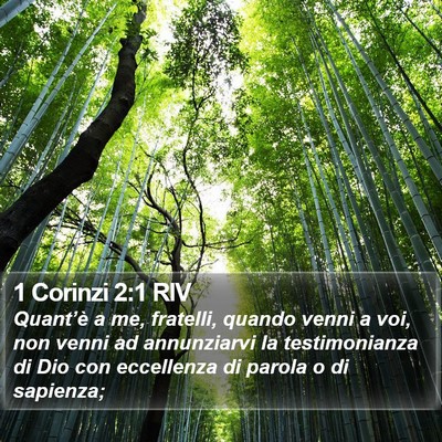 1 Corinzi 2:1 RIV Bible Verse Image