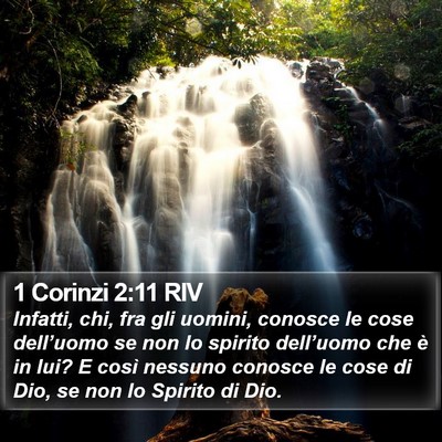 1 Corinzi 2:11 RIV Bible Verse Image