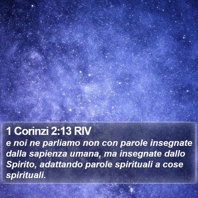 1 Corinzi 2:13 RIV Bible Verse Image