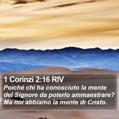 1 Corinzi 2:16 RIV Bible Verse Image