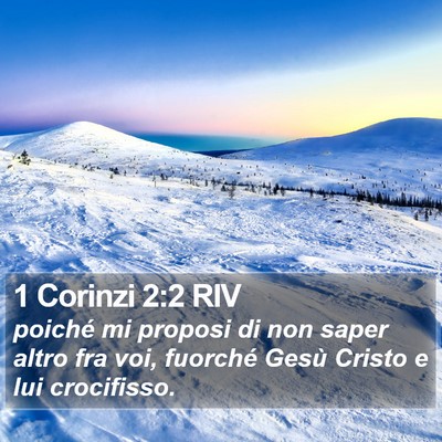 1 Corinzi 2:2 RIV Bible Verse Image
