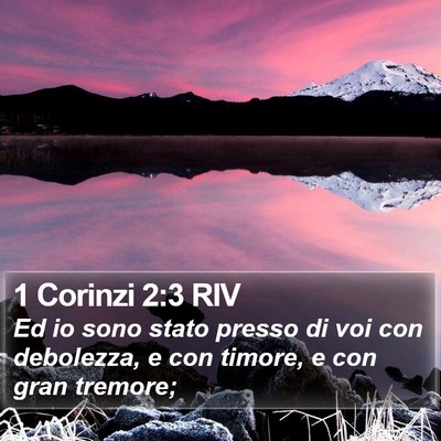 1 Corinzi 2:3 RIV Bible Verse Image